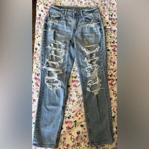 American Eagle Outfitters Ripped Light Blue Women's Jeans
